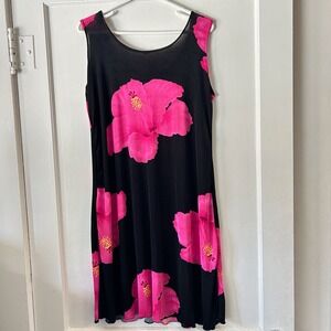 Vintage Multicolor floral Hawaiian knee dress Maui Cotton Co Size Large vacation